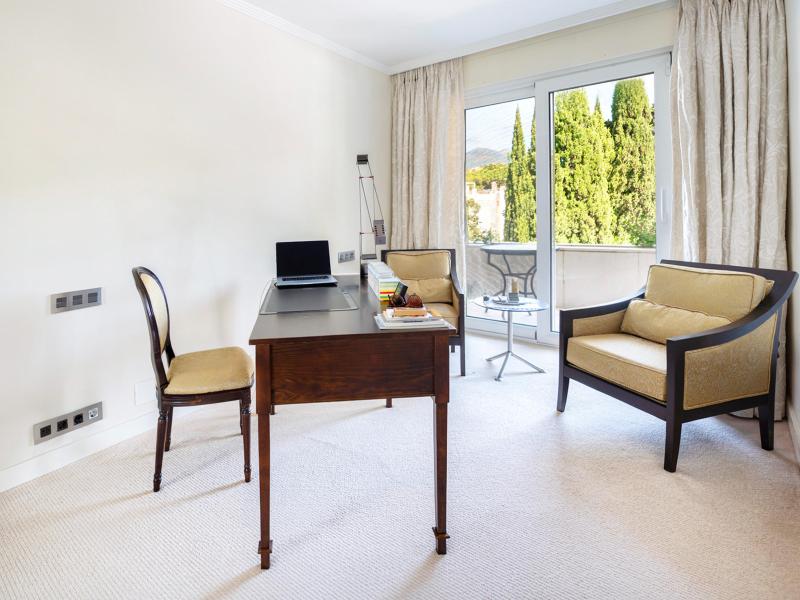 Separate office that works equally well as a fourth bedroom